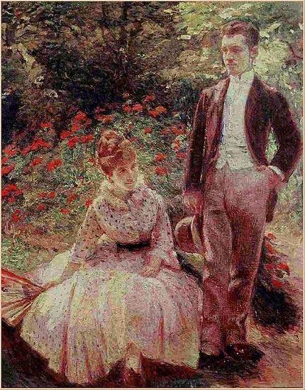 Marie Bracquemond The Artist Son and Sister in the Garden at Sevres France oil painting art